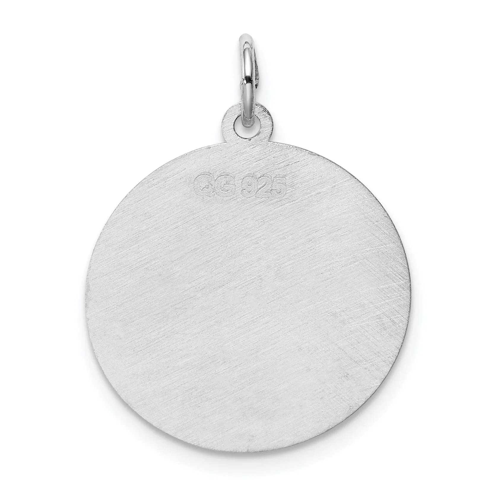 Sterling Silver Brocaded Initial M Charm