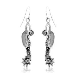 Sterling Silver Spur Dangle Earrings