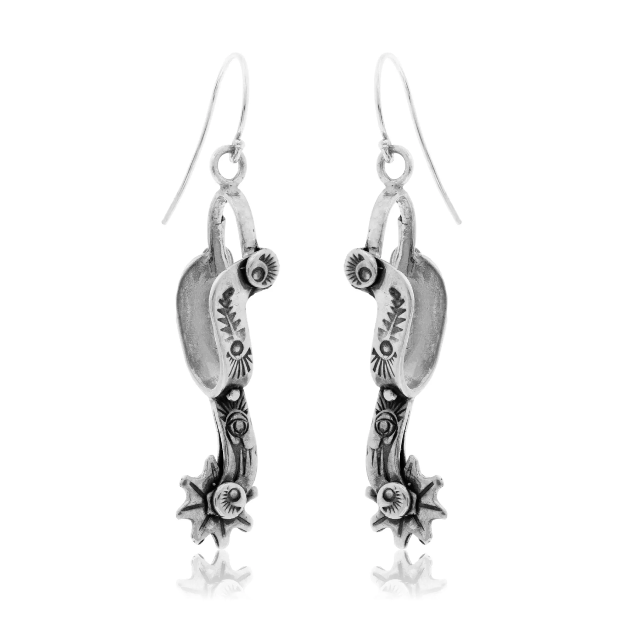 Sterling Silver Spur Dangle Earrings