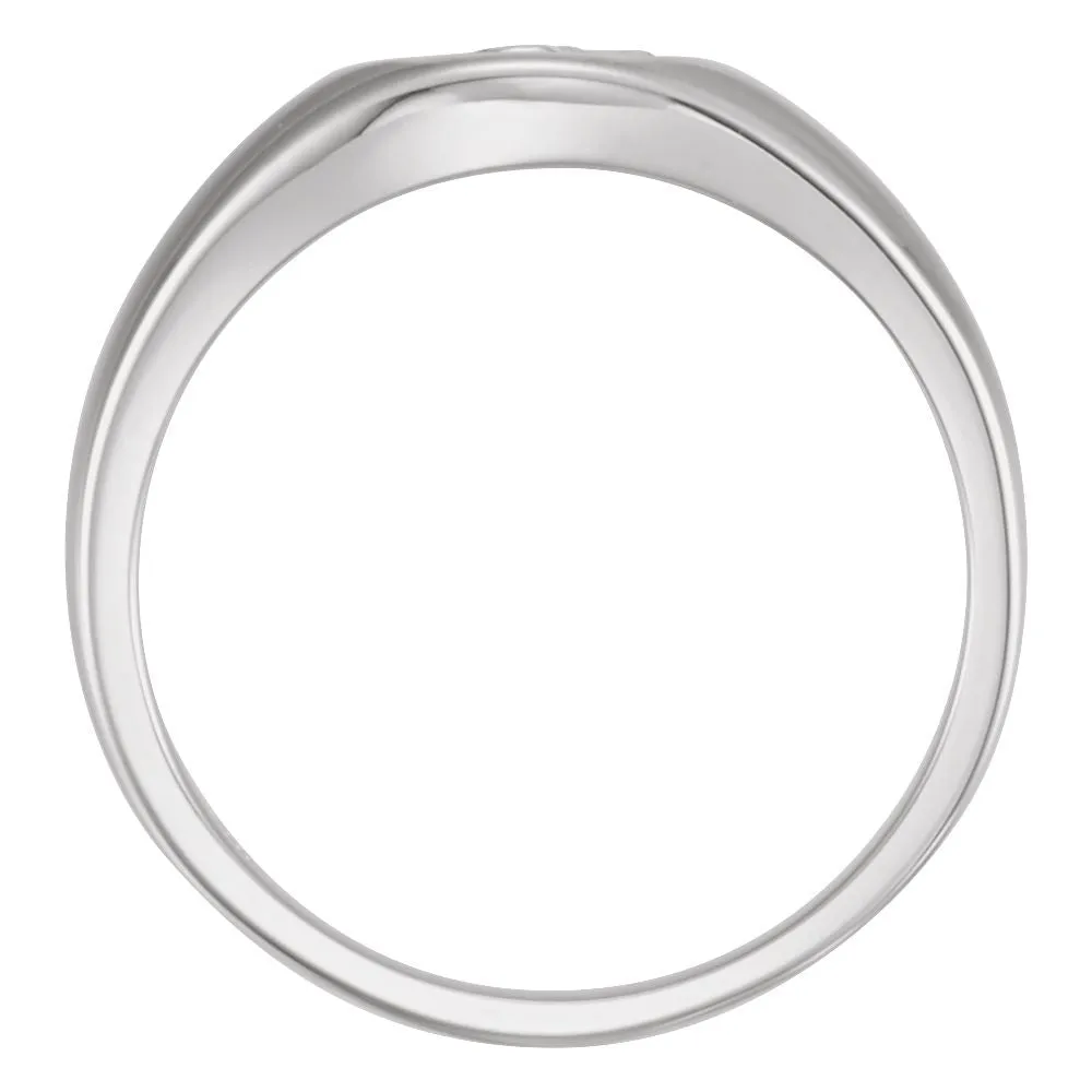 Sterling Silver The Rugged Cross® Chastity Ring Size 11