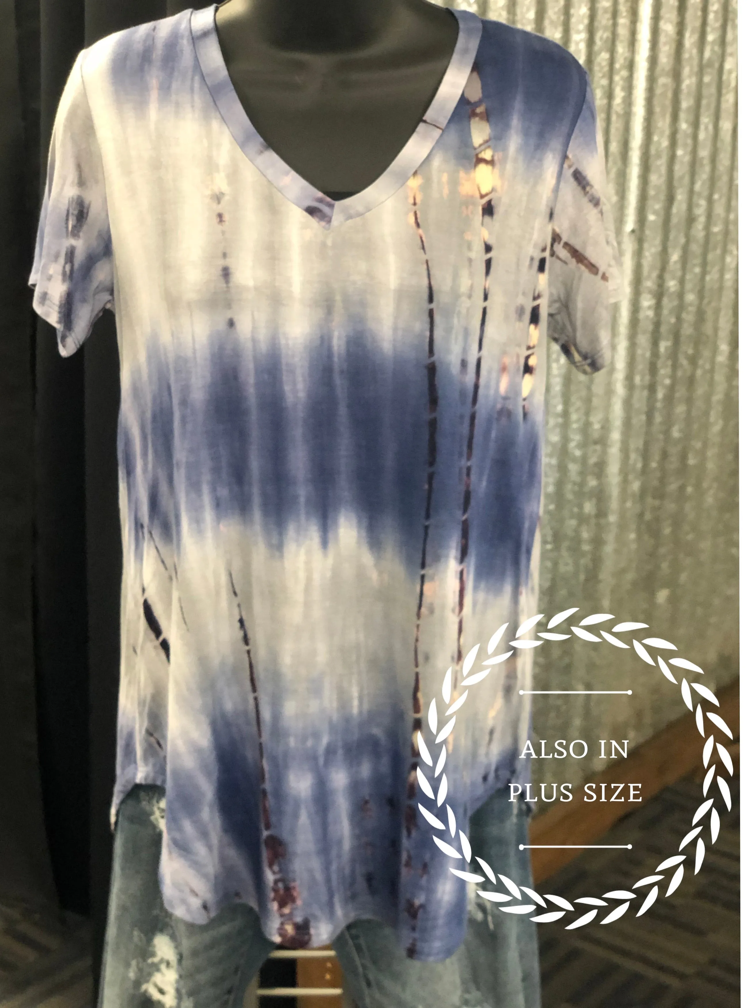 Stormy Tie Dye Top-Regular and Plus
