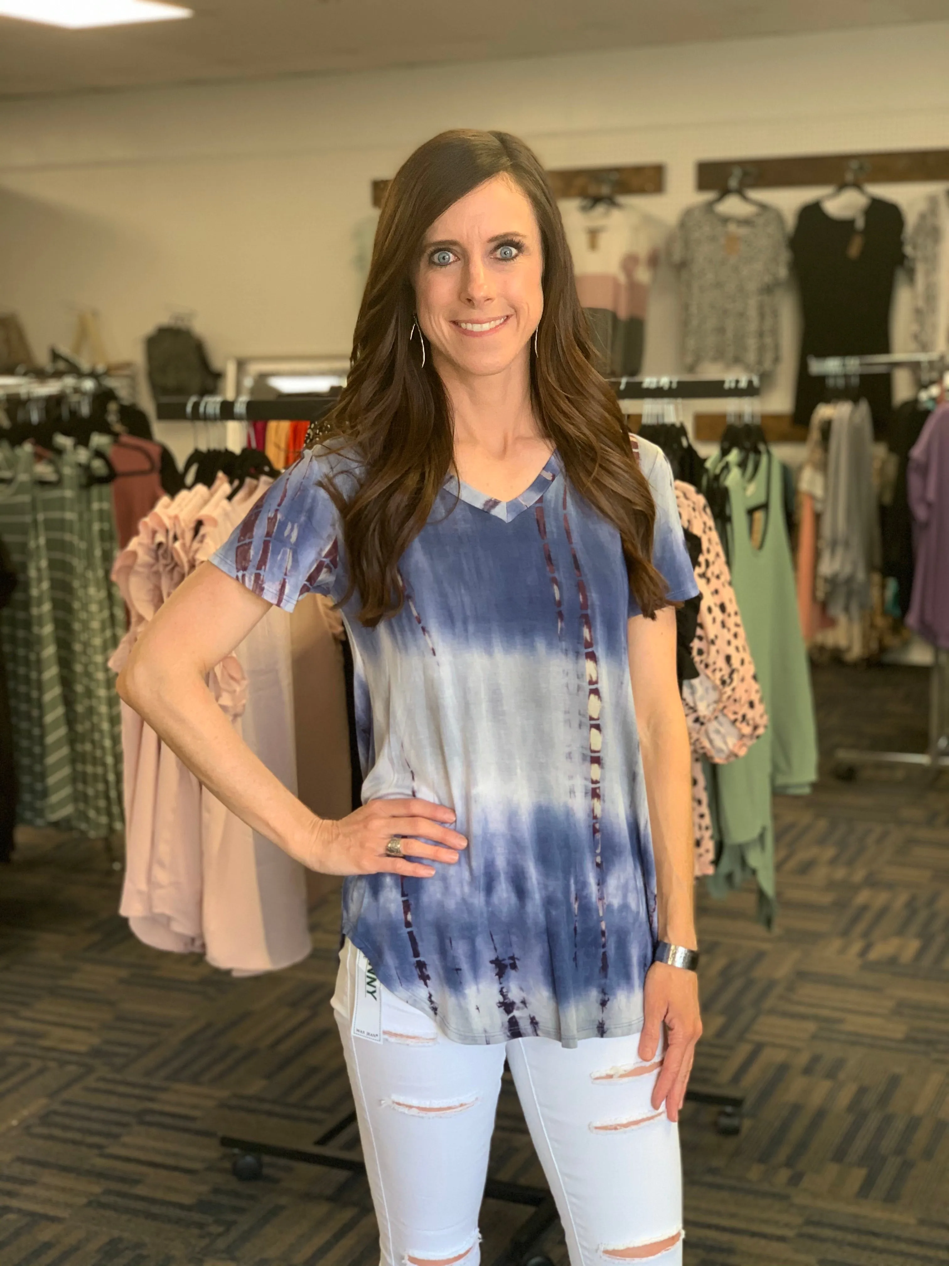 Stormy Tie Dye Top-Regular and Plus