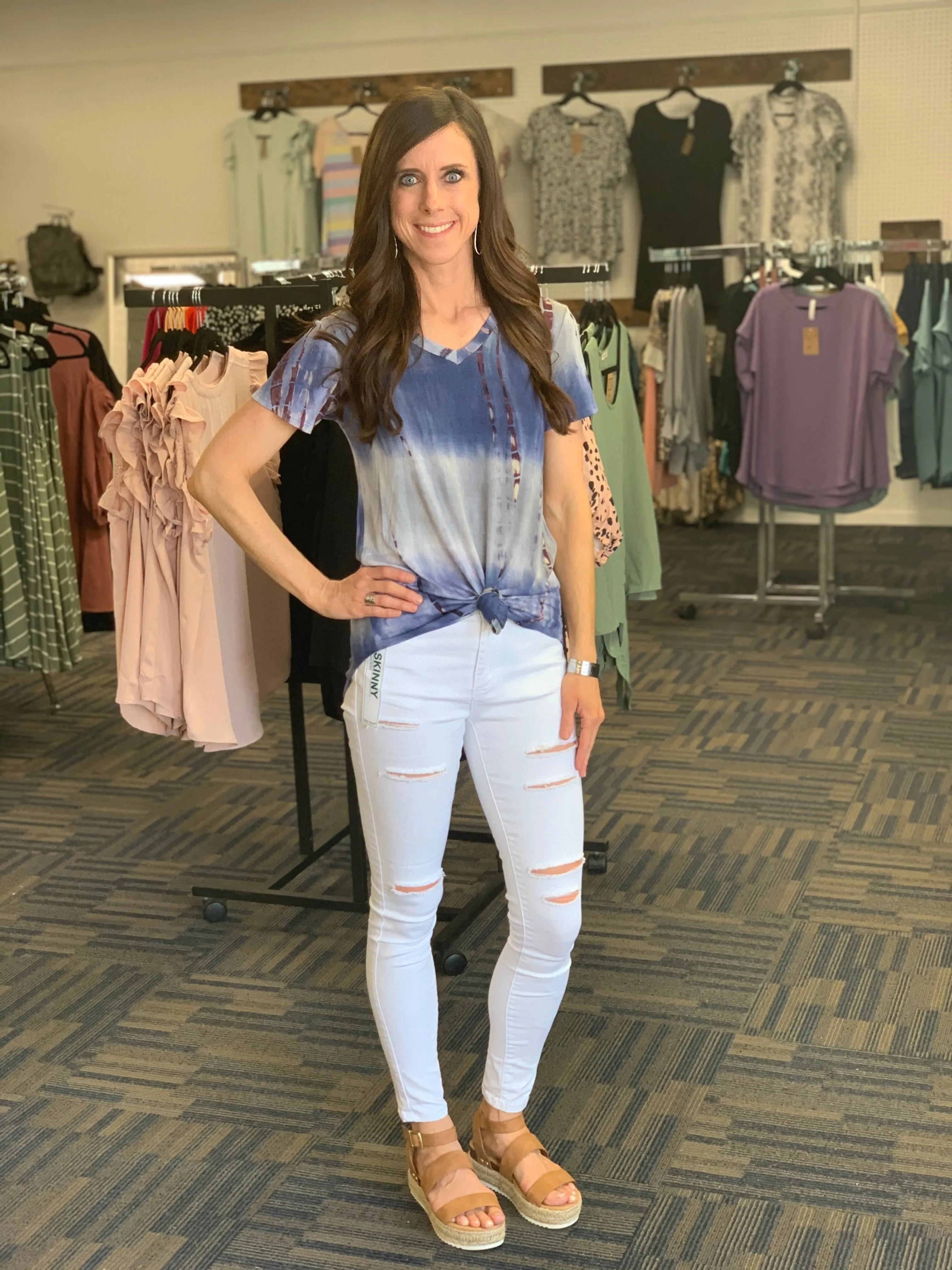 Stormy Tie Dye Top-Regular and Plus