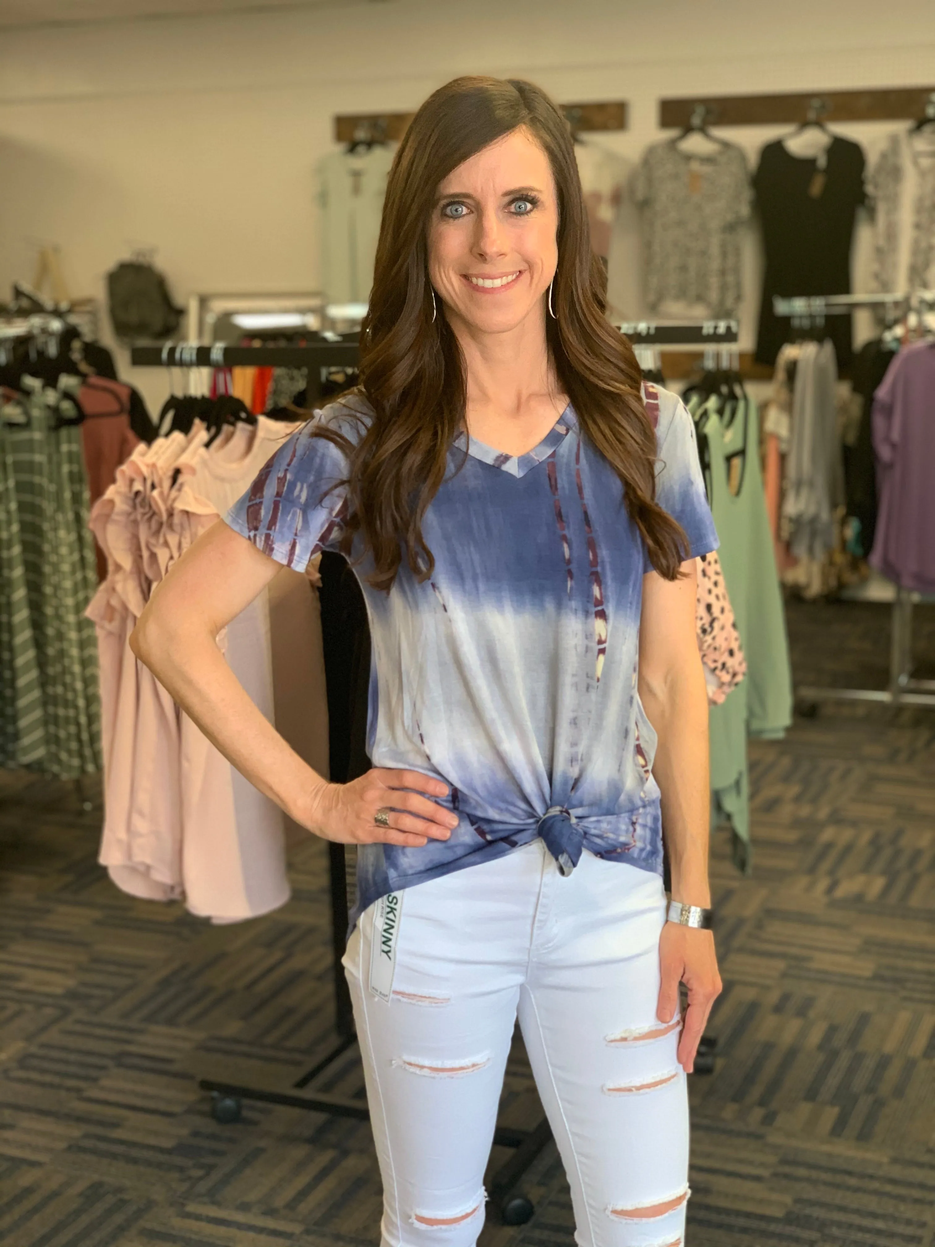 Stormy Tie Dye Top-Regular and Plus