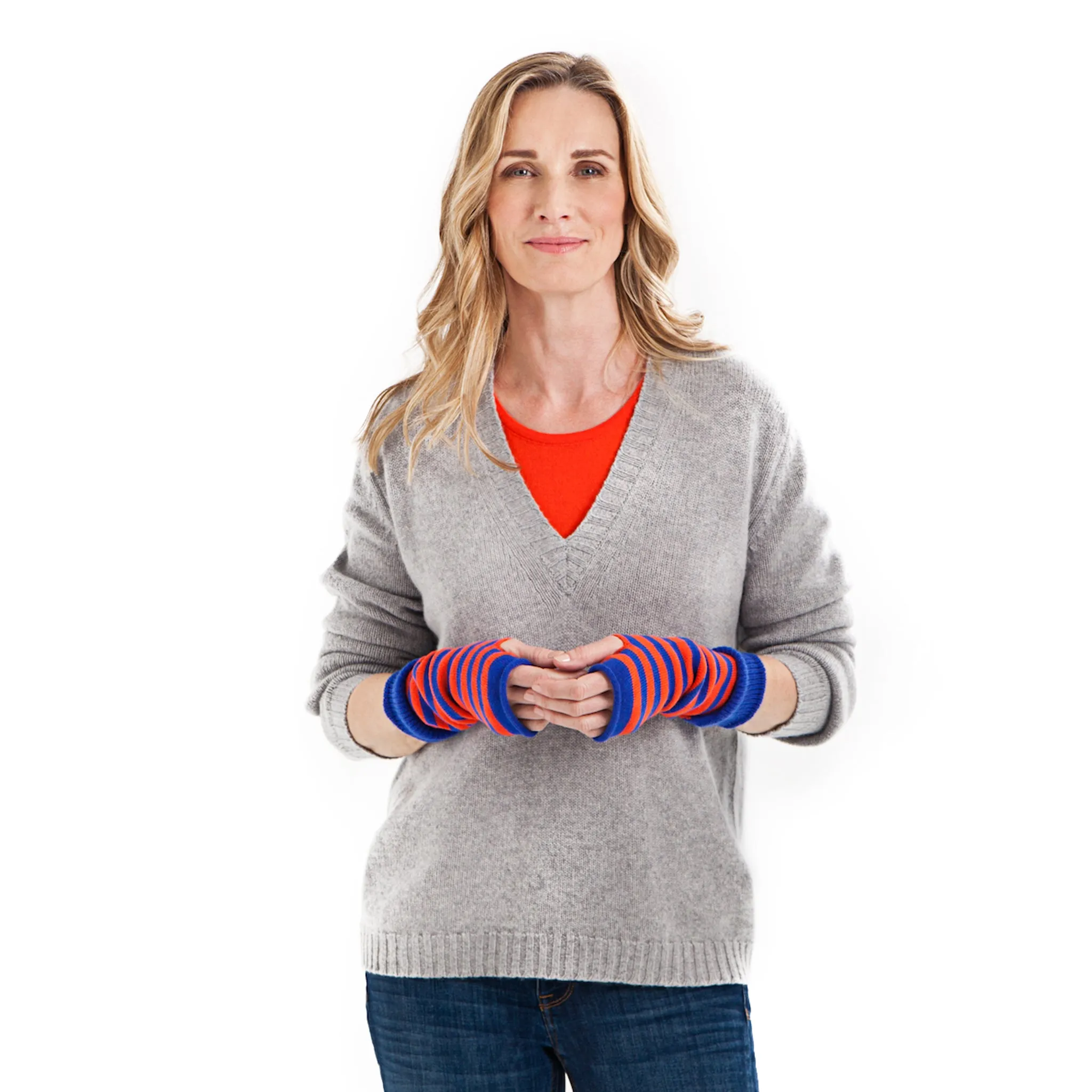 STRIPED WRISTWARMERS