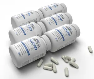 Subscribe & Save 10% - Monthly Auto Renew - 6 Pack of Glucan Elite - 1,3D Beta-Glucan 85%, 1,000mg per serving - 180 servings