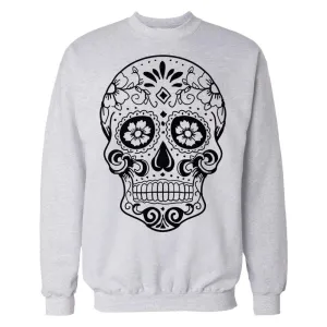 Sugar Skull Men's Sweatshirt (Heather Grey)