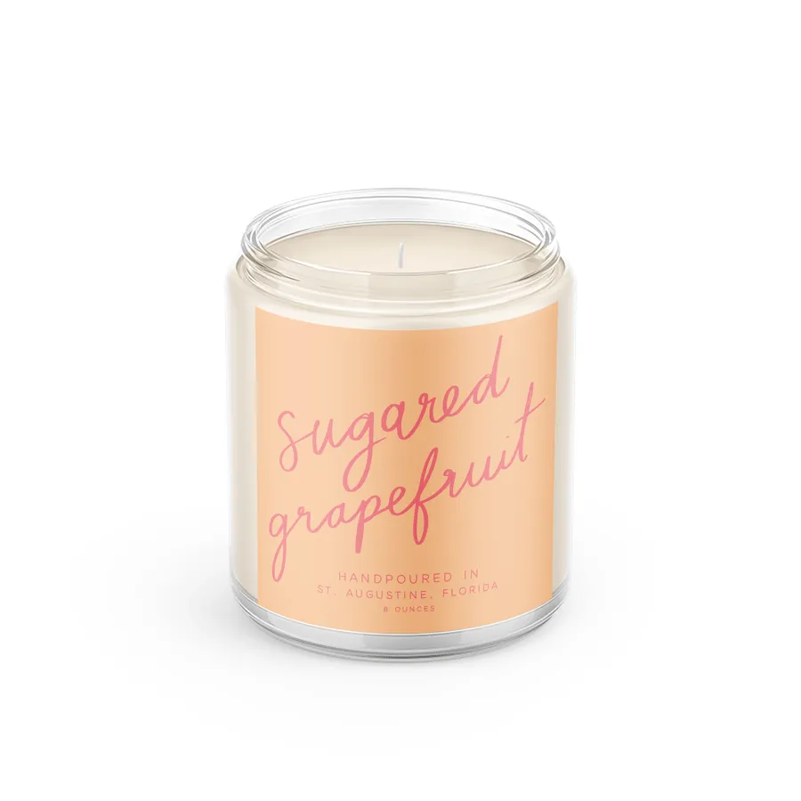 Sugared Grapefruit: 8 oz Soy Wax - Small Batch Candles