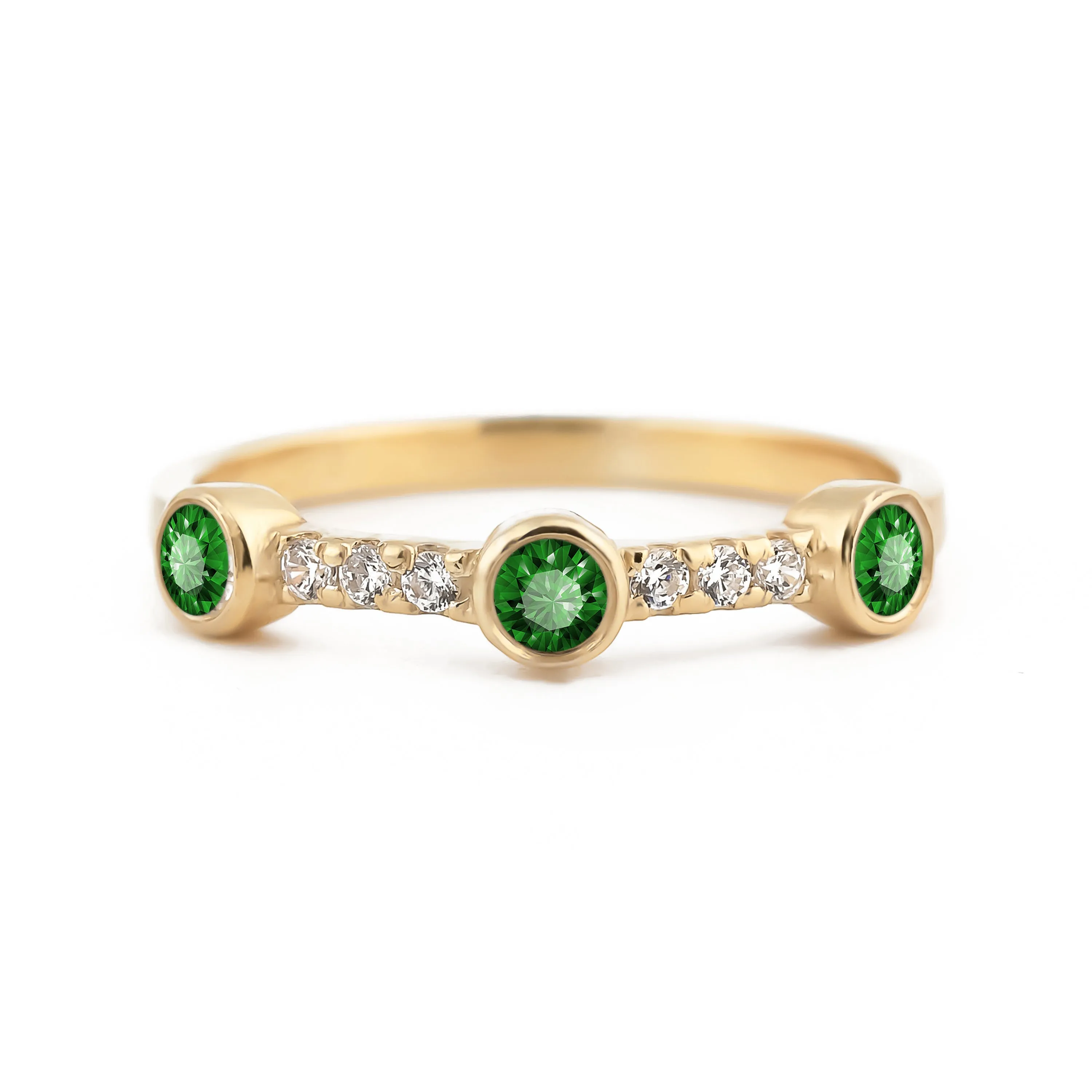Sunlit Emerald Ring