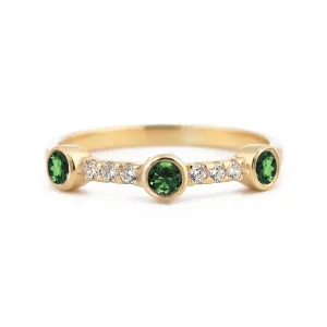 Sunlit Green Tourmaline Ring