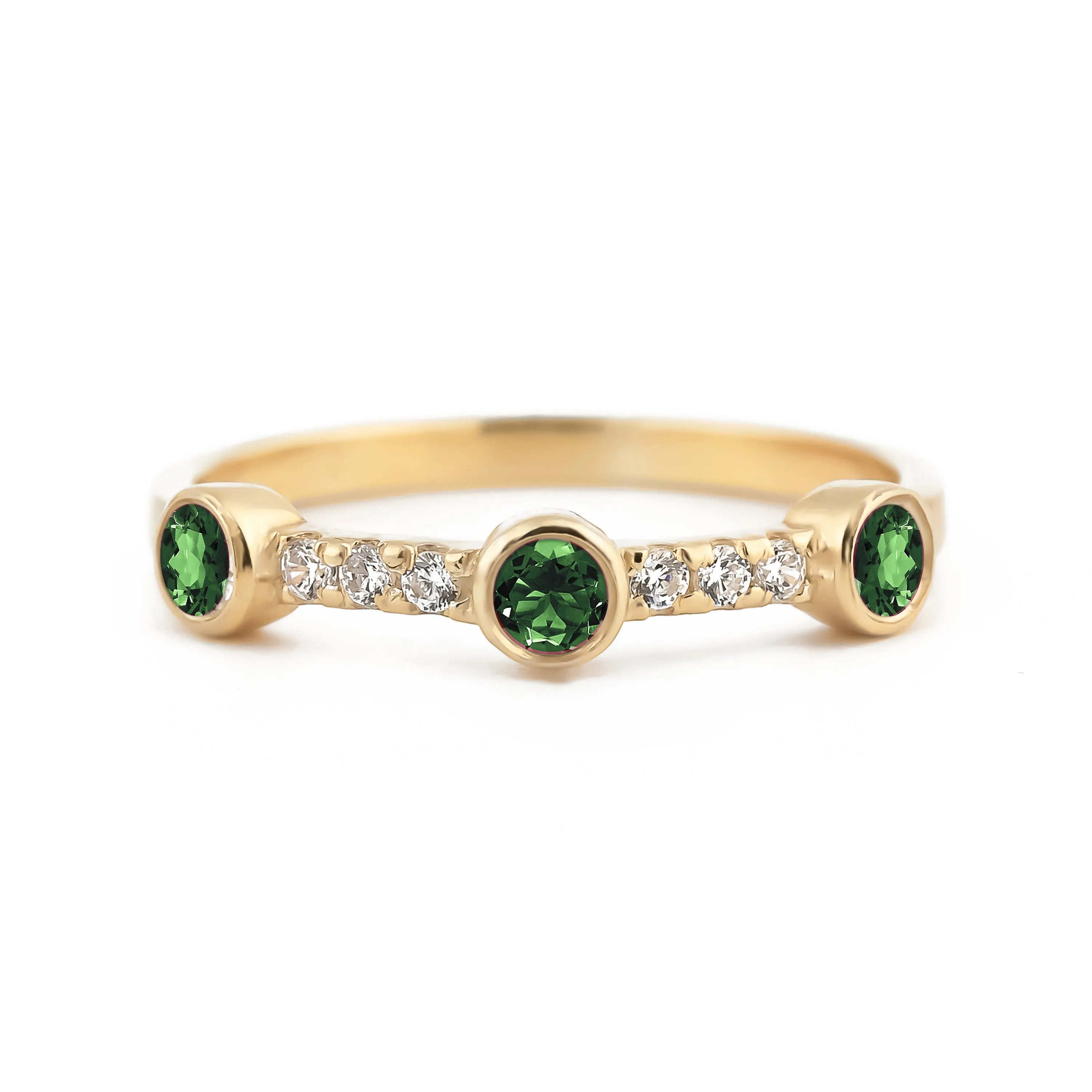 Sunlit Green Tourmaline Ring