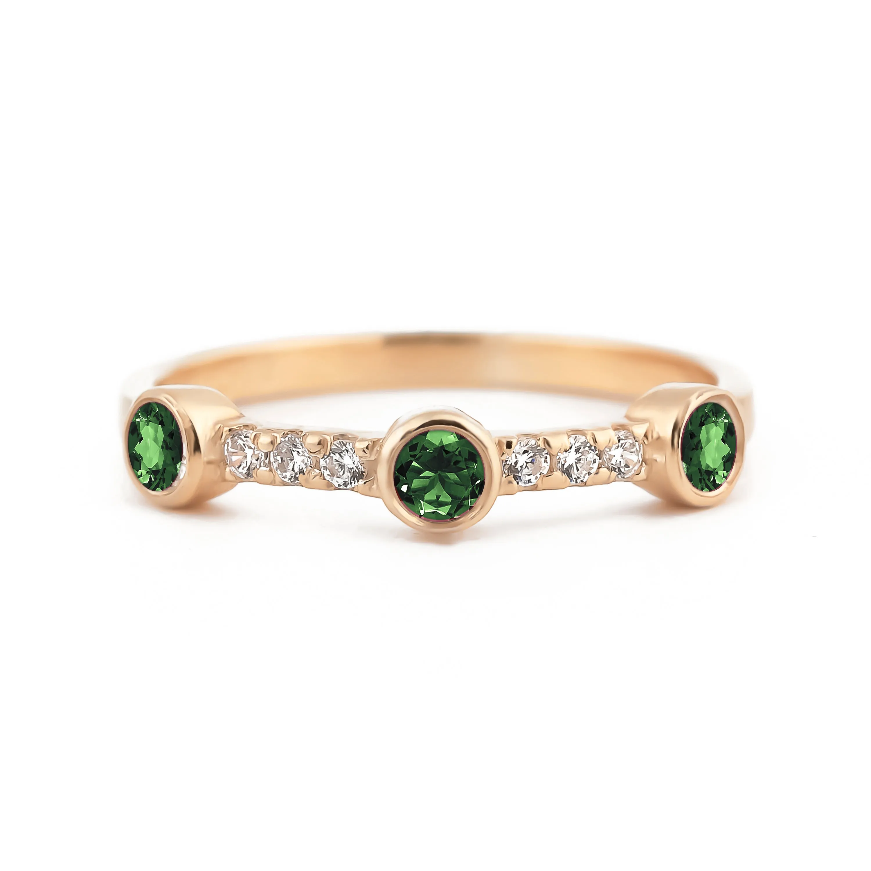 Sunlit Green Tourmaline Ring
