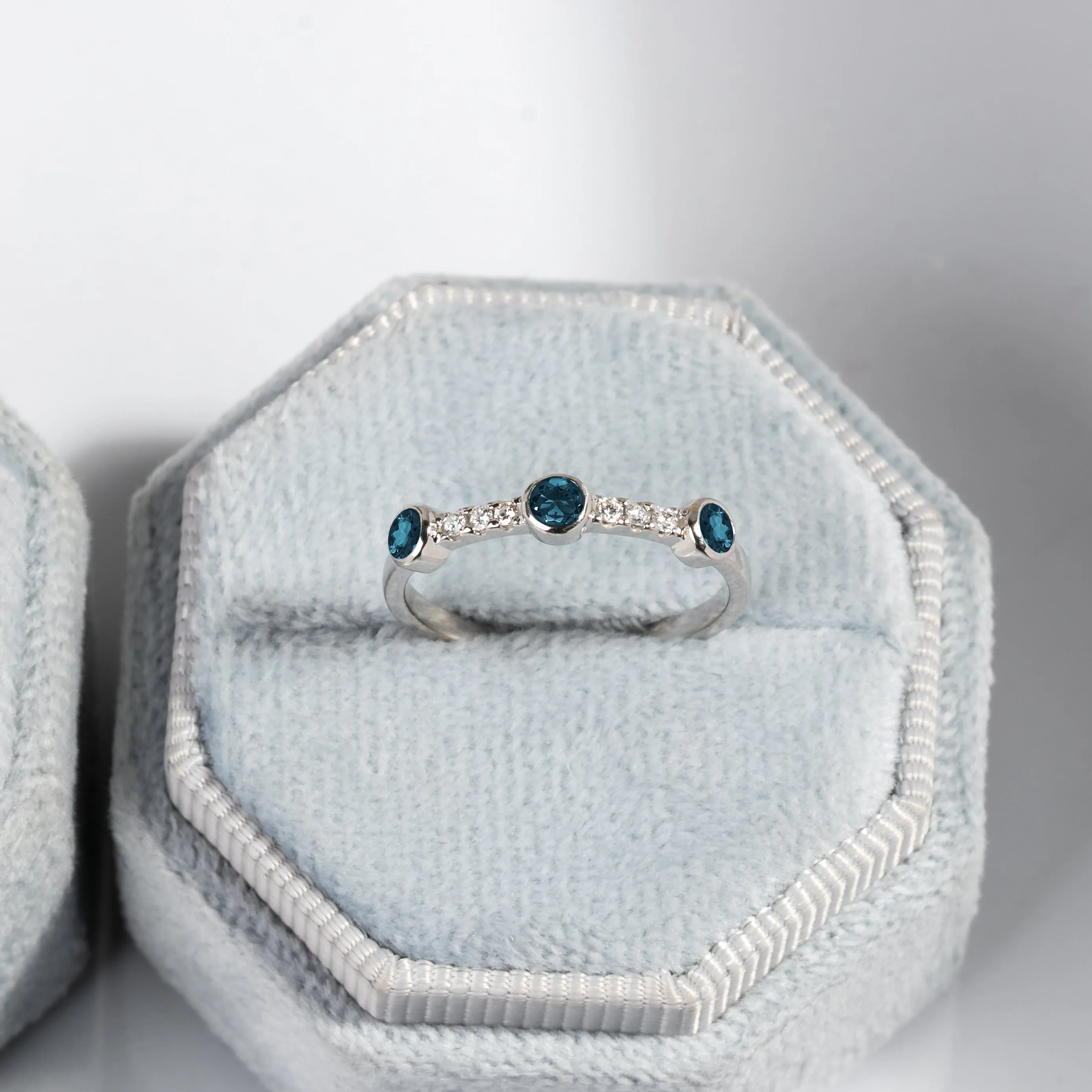 Sunlit London Blue Topaz Ring