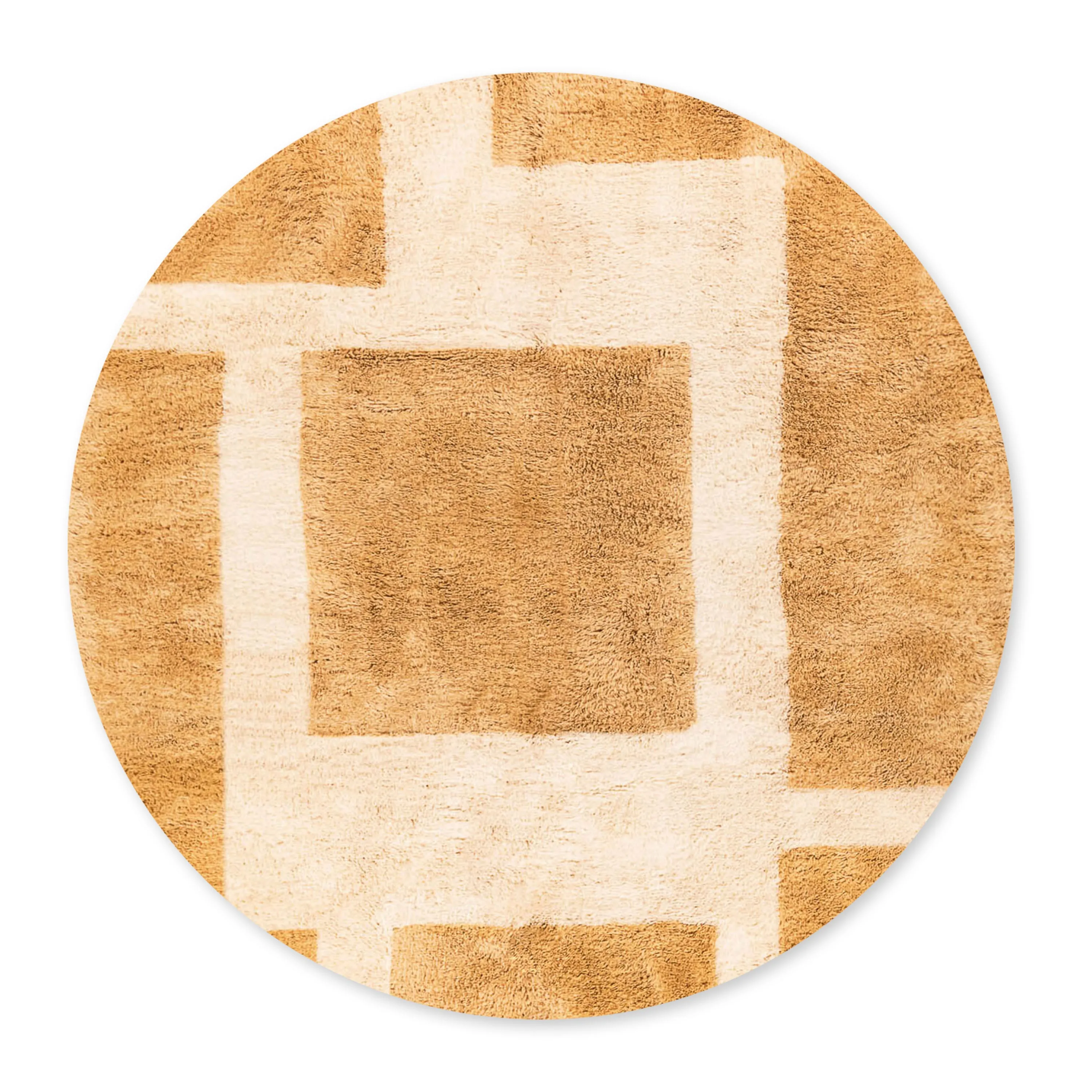 Sunlit Mosaic Round - Luxury Shag Moroccan Rug