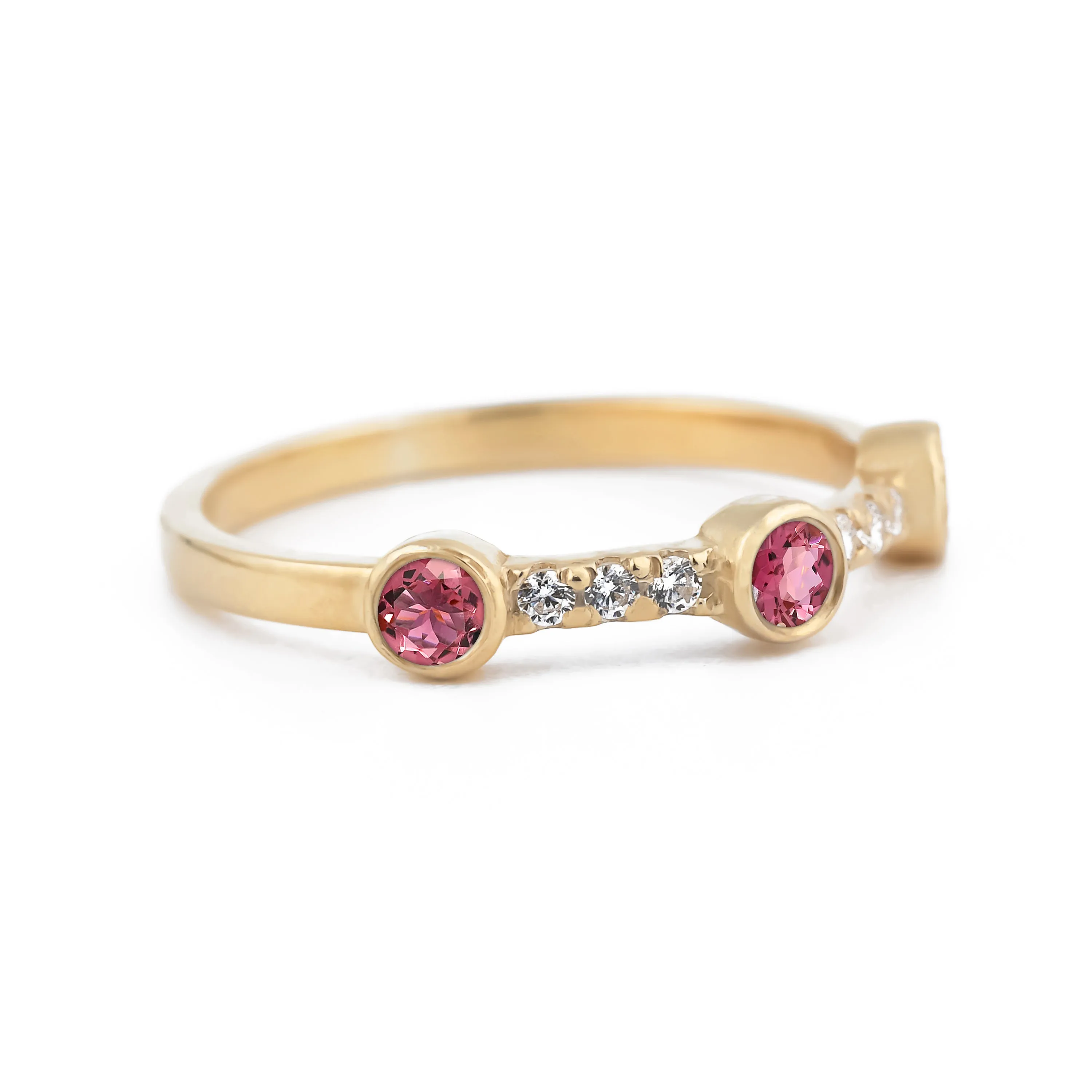 Sunlit Pink Tourmaline Ring