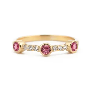 Sunlit Pink Tourmaline Ring