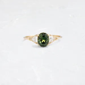 Sunlit Ring, 1.07ct. Green Thai Sapphire