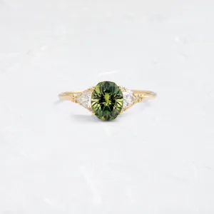 Sunlit Ring, 1.52ct. Green Australian Sapphire