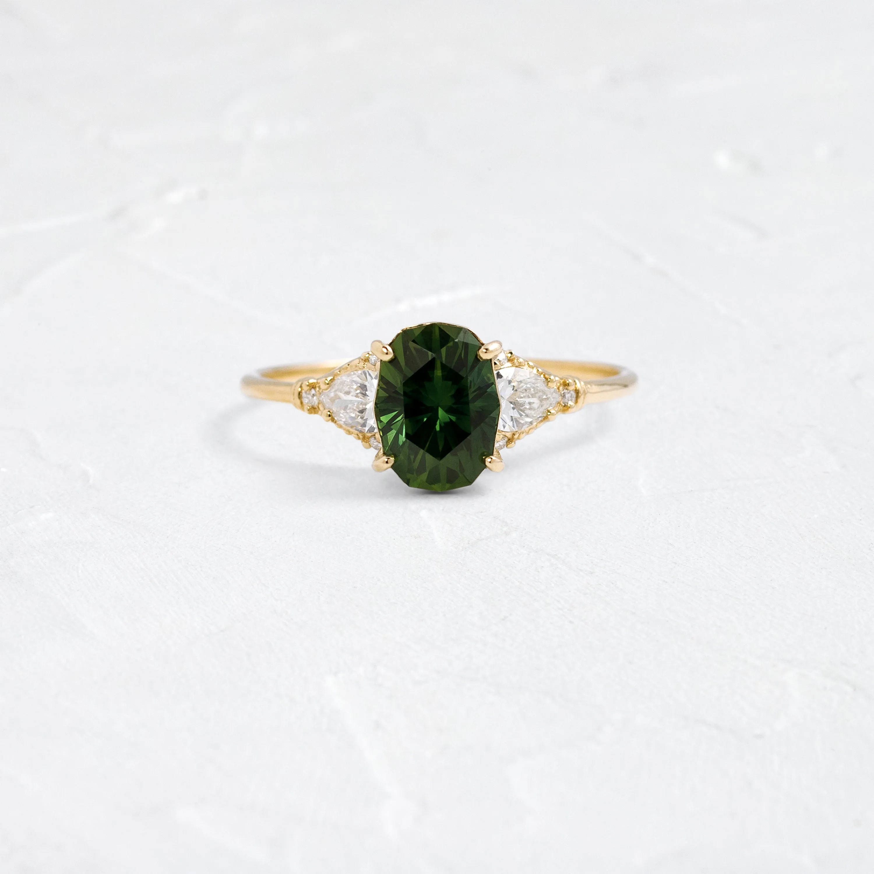 Sunlit Ring, 1.61ct. Green Sapphire