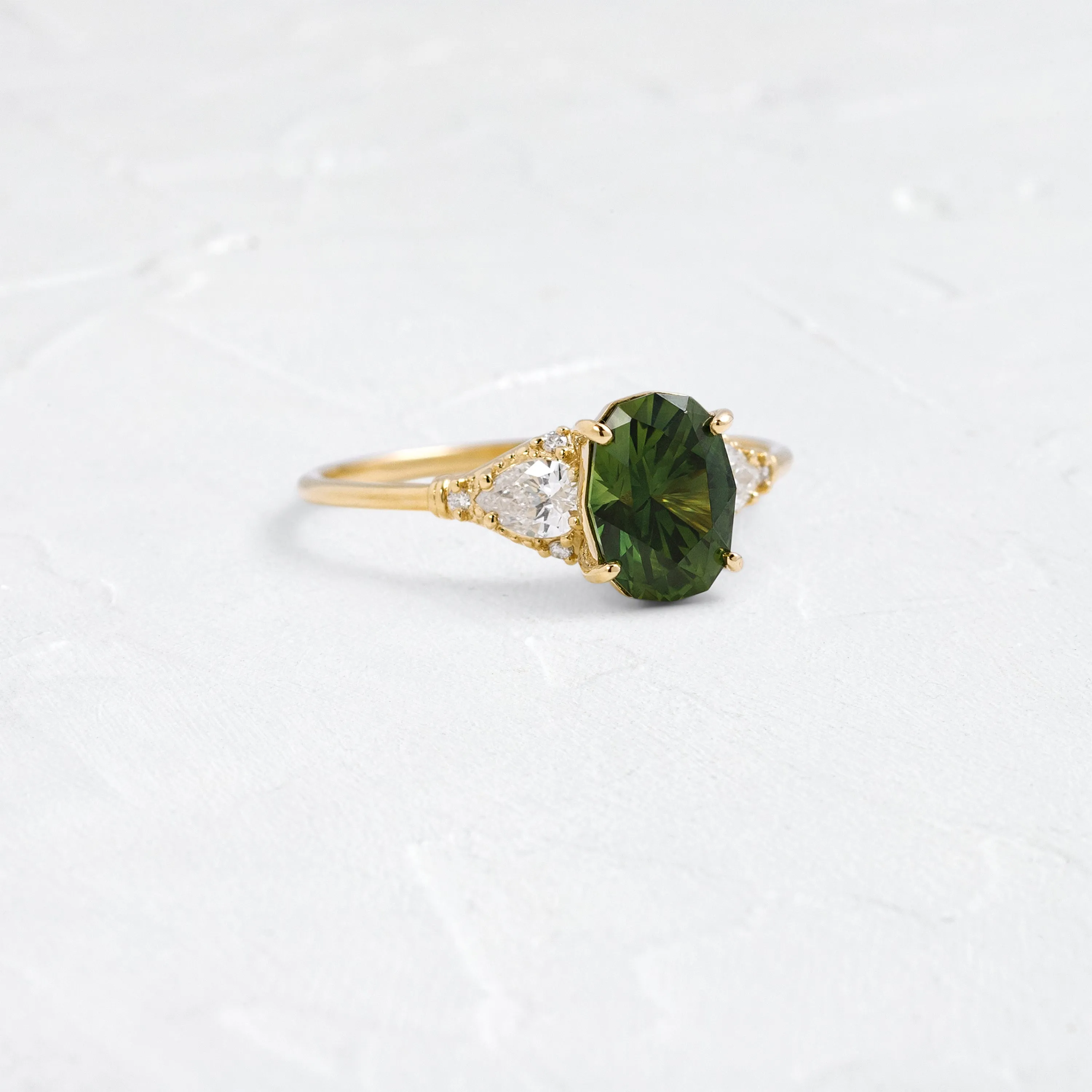 Sunlit Ring, 1.61ct. Green Sapphire