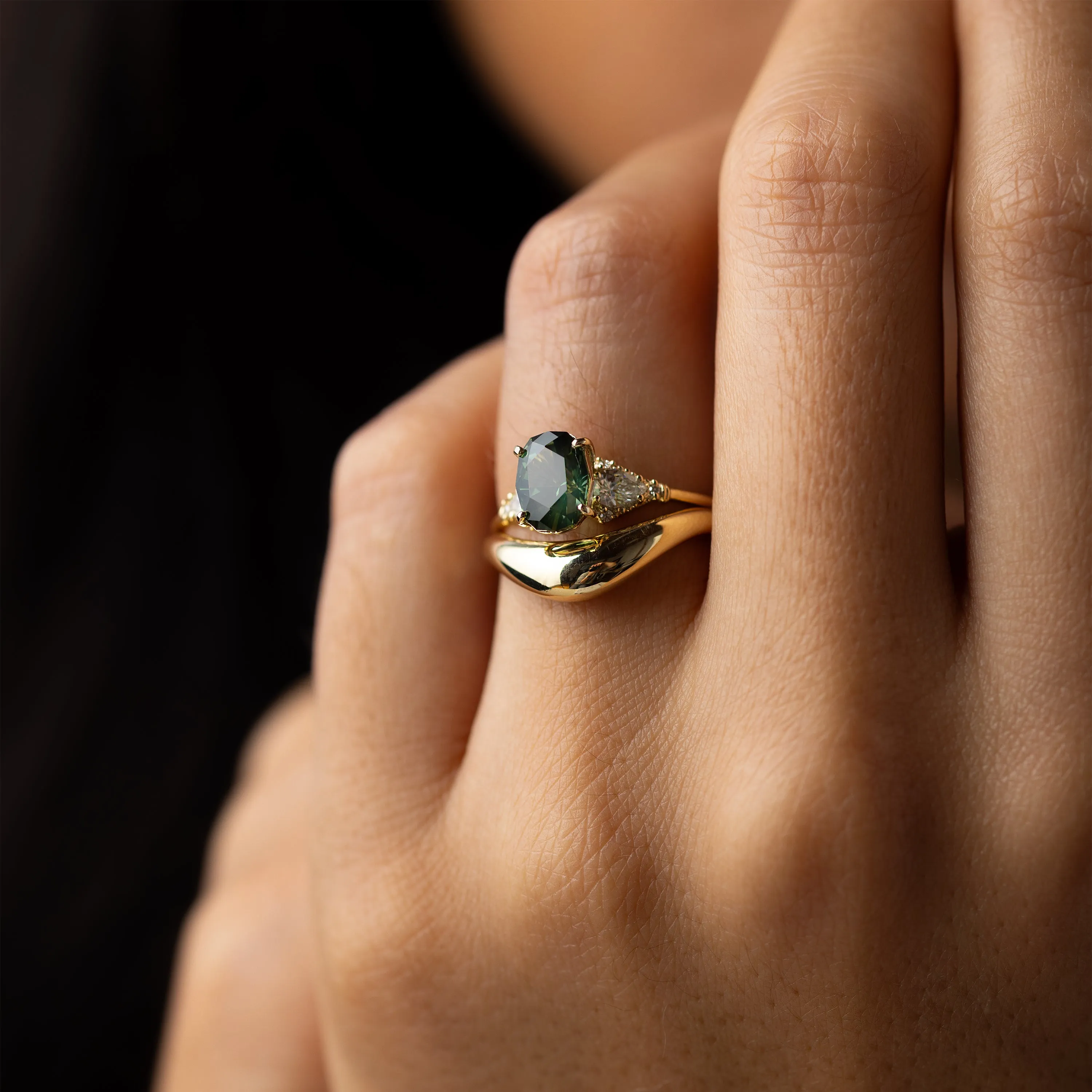 Sunlit Ring, 1.61ct. Green Sapphire