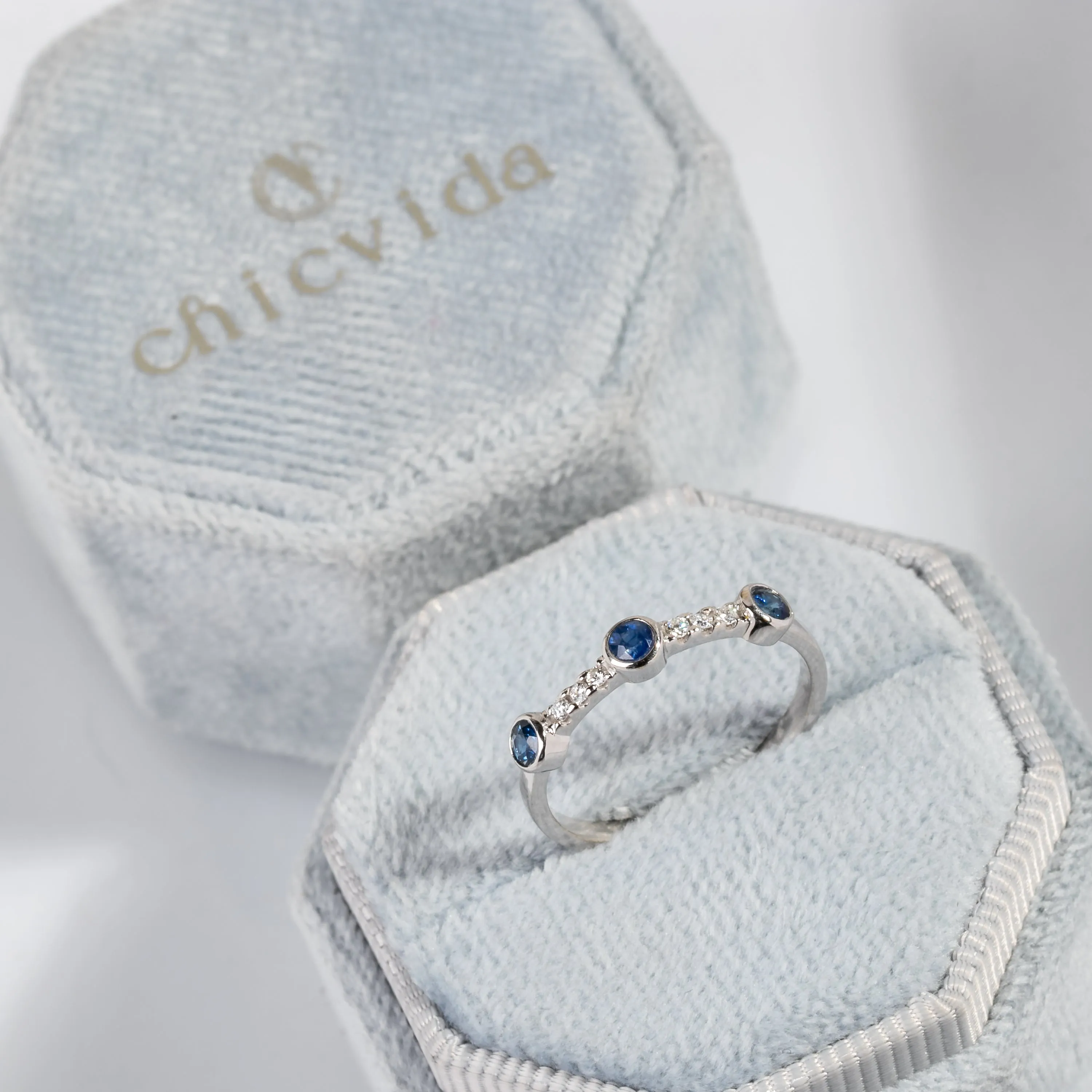 Sunlit Sapphire Ring