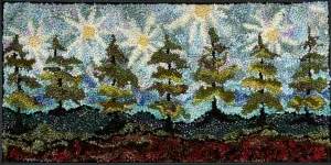 Sunlit Spruce, 33.25" x 17" Framed