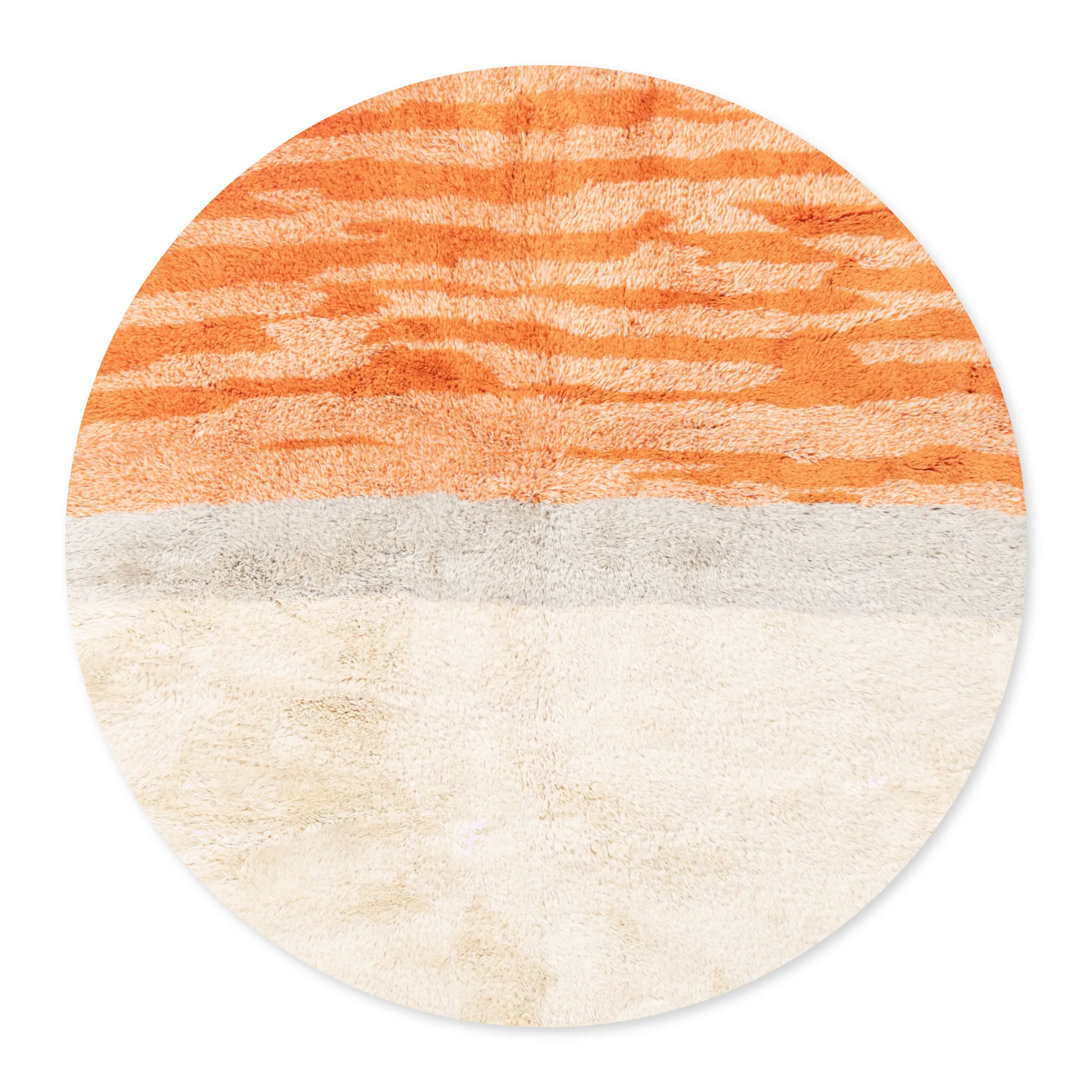 Sunrise Round - Luxury Shag Moroccan Rug