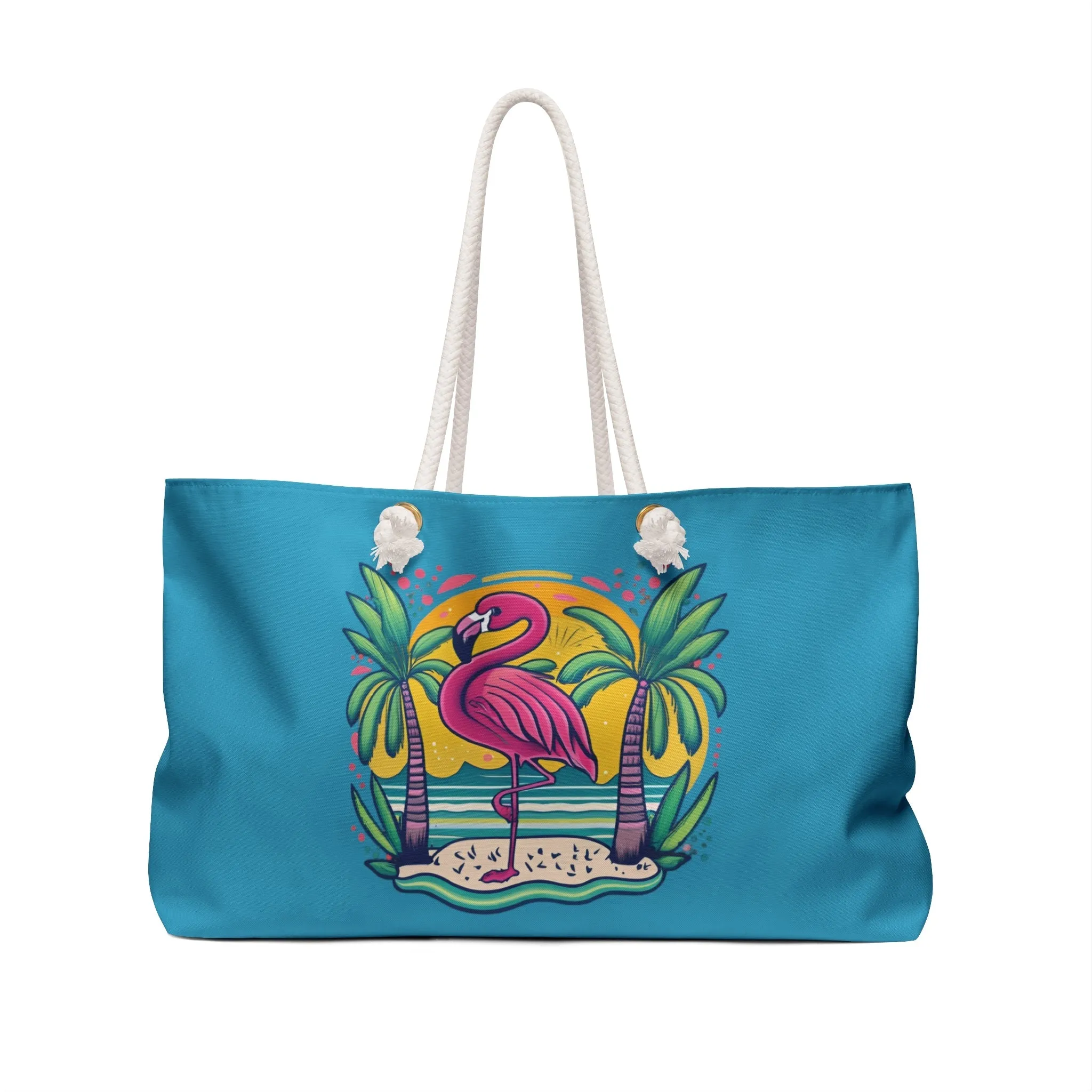 Sunsets & Flamingos Beach Bag - Weekender Tote