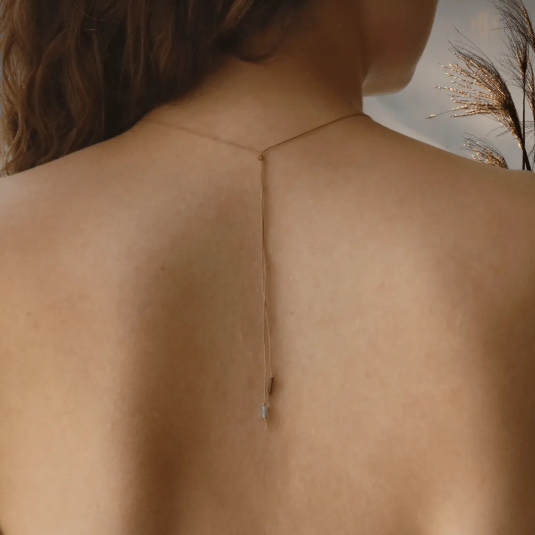 SUNSTONE HEART OM NECKLACE