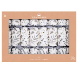 Super Deluxe Crackers - Silver Botanical (Set of 8)