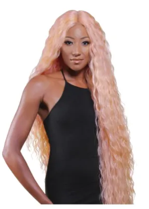 Super Long Tight Curl Wig - Rose Pink