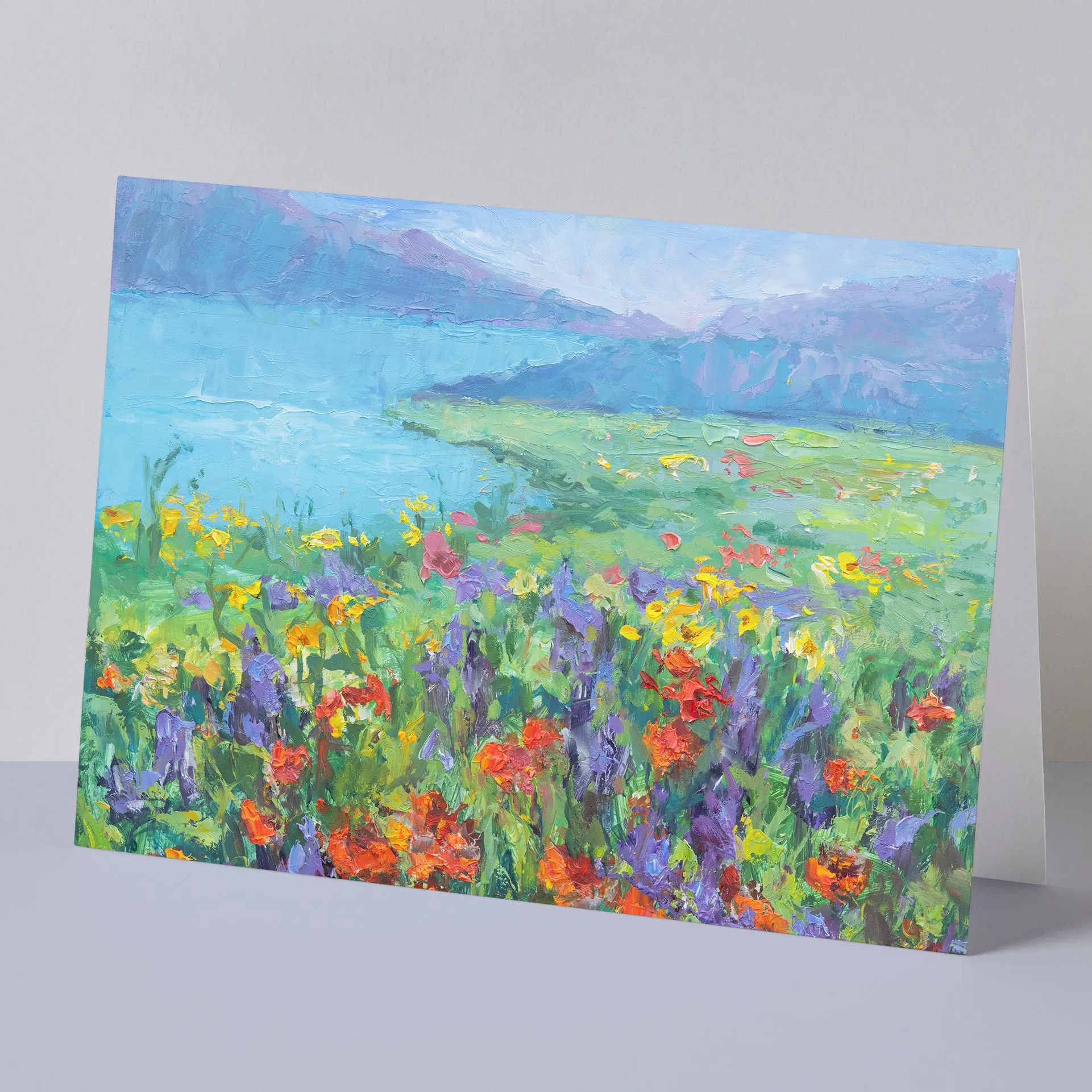 Superbloom Wildflower Fine Art Greeting Cards Set of 5, Blank Inside, 5x7 inches A7, All Occasion