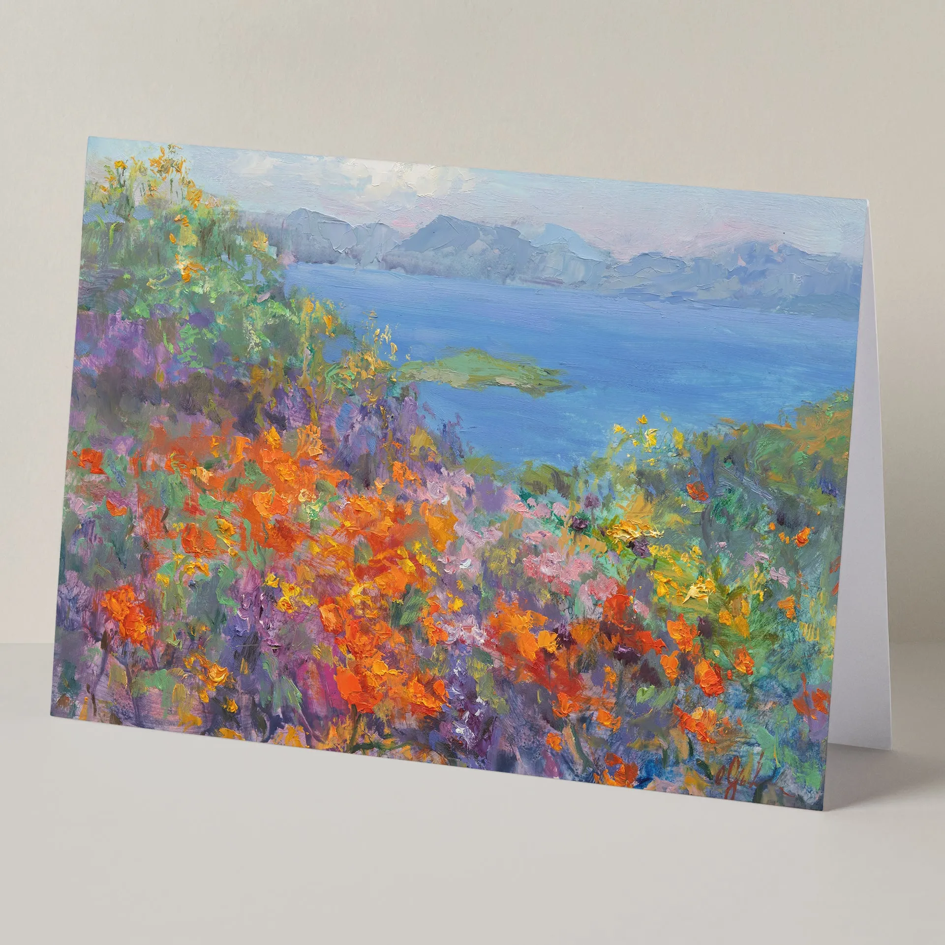 Superbloom Wildflower Fine Art Greeting Cards Set of 5, Blank Inside, 5x7 inches A7, All Occasion