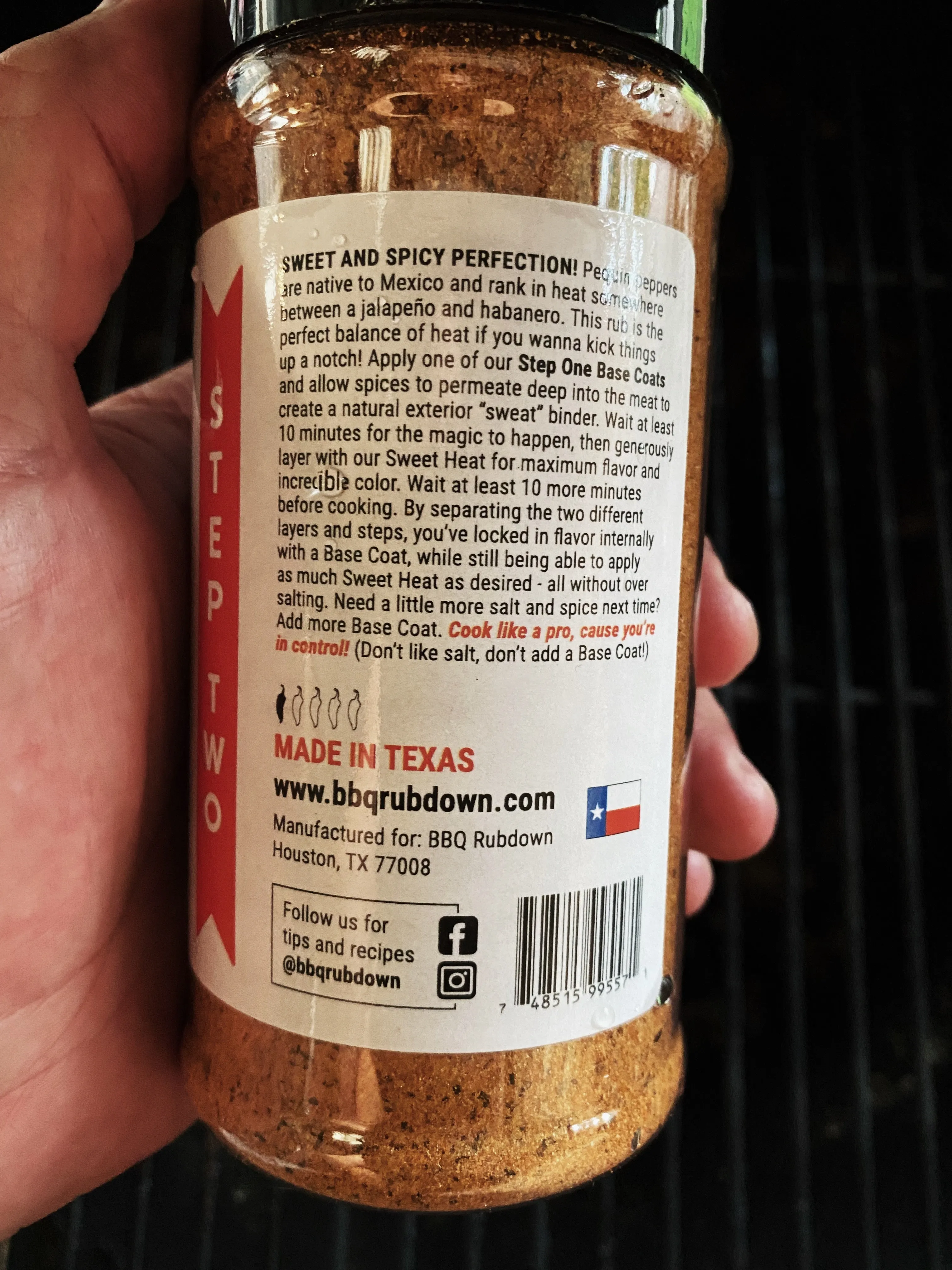 Sweet Heat Honey Pequin Rub - Step Two