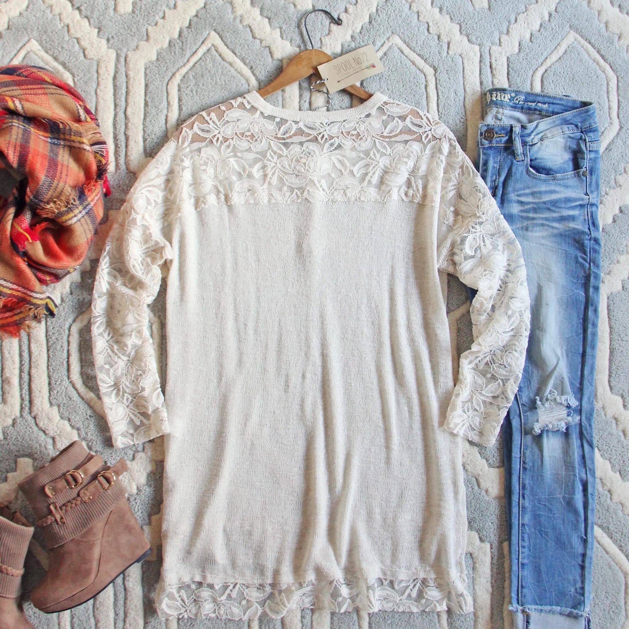 Sweet Lace Henley