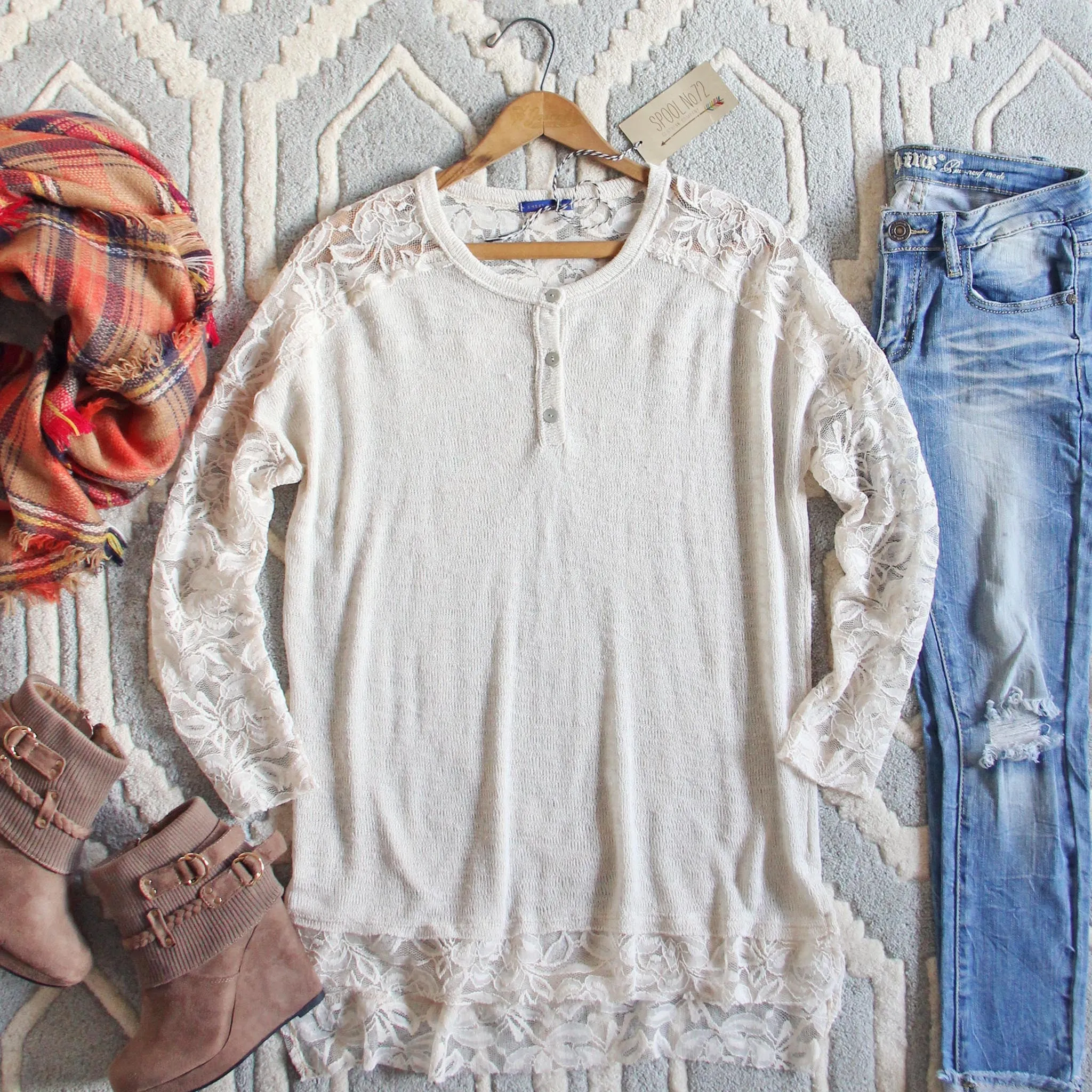 Sweet Lace Henley