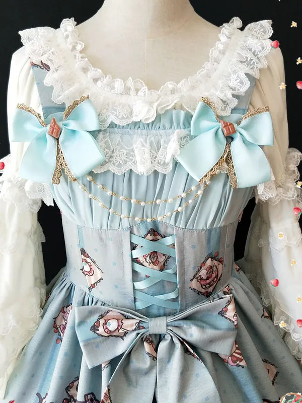 Sweet Lolita Jewelry Infanta Sugar Town Satin Bow Lolita Brooch