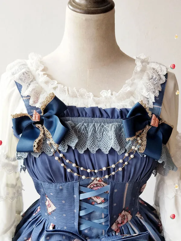 Sweet Lolita Jewelry Infanta Sugar Town Satin Bow Lolita Brooch