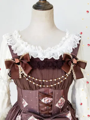 Sweet Lolita Jewelry Infanta Sugar Town Satin Bow Lolita Brooch