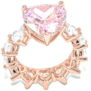 Sweet Love Sterling Silver CZ Diamond Heart Cut Ring