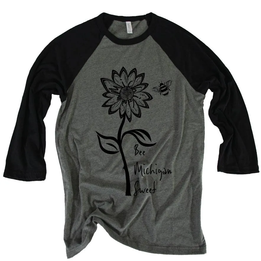 Sweet Michigan 3/4 Baseball Tee