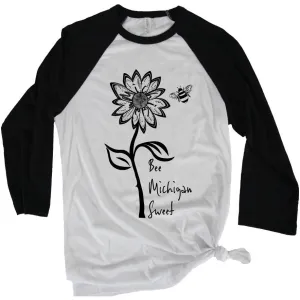 Sweet Michigan 3/4 Baseball Tee