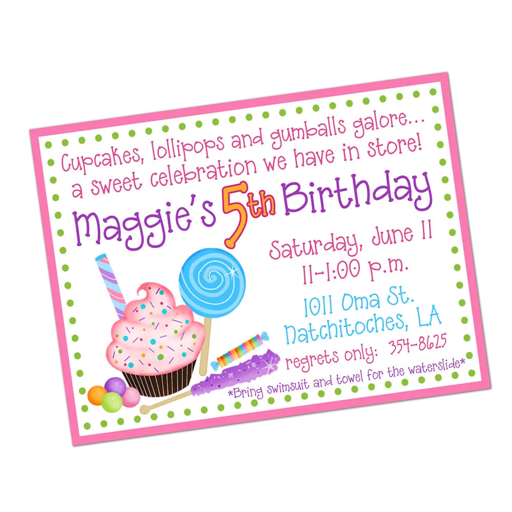 Sweet Shoppe Digital Birthday Invitation