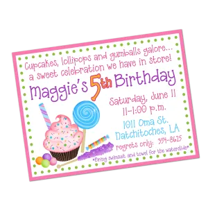 Sweet Shoppe Digital Birthday Invitation