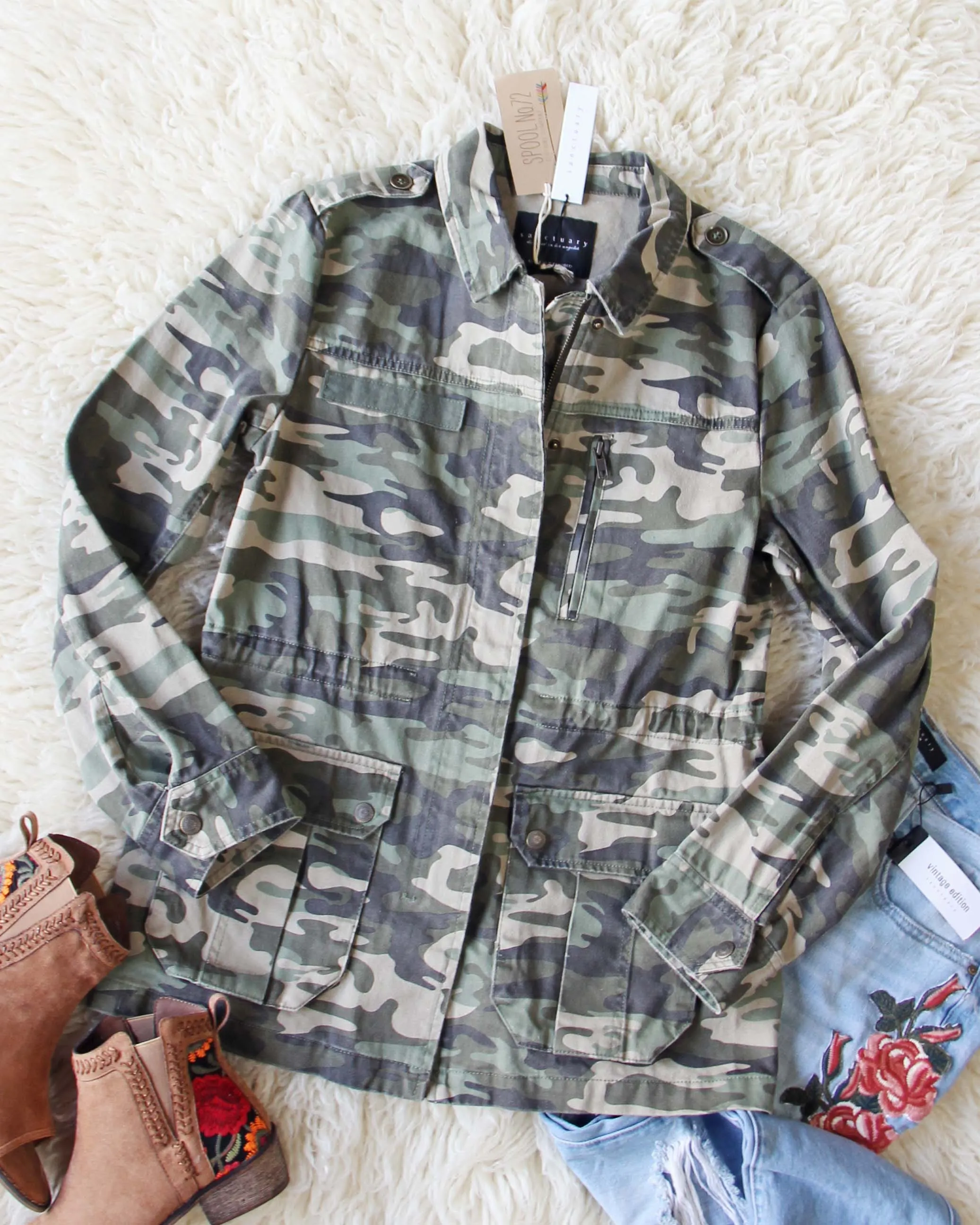 Sweet Spring Camo Coat