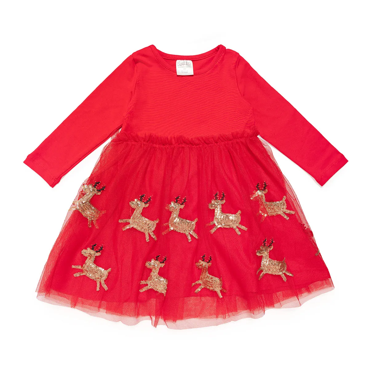 Sweet Wink Reindeer Sequin L/S Dress