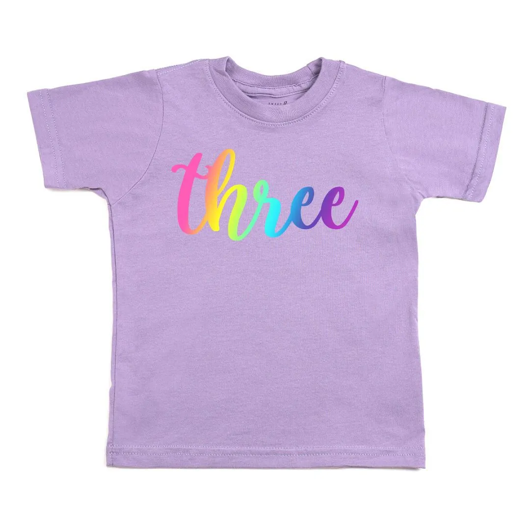 Sweet Wink Three Bright Rainbow S/S Lavender Tee
