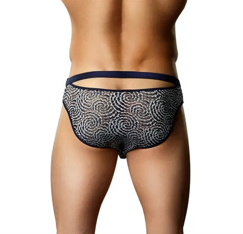Swirl Lace Cutout Bikini - Small