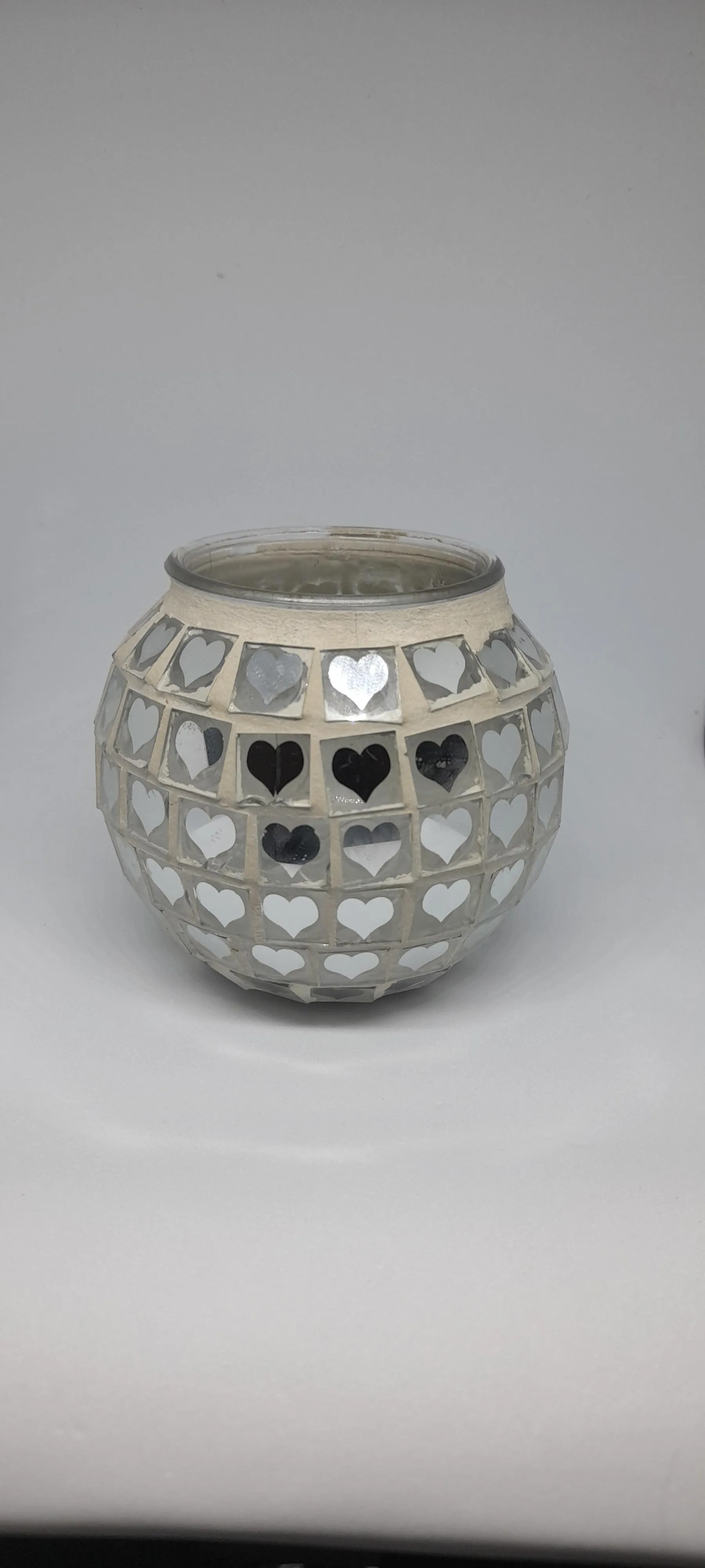 Tealight holder mirror heart ❤